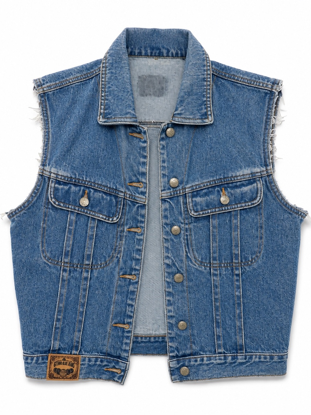 ✨VINTAGE RARE GITANO BLUE JEAN VEST SIZE L